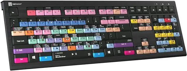 Alt view image 2 of 7 - Logickeyboard Backlit 'Astra2' Designed for use with Studio One on Windows PC  p/n LKB-PSO3-A2PC-US