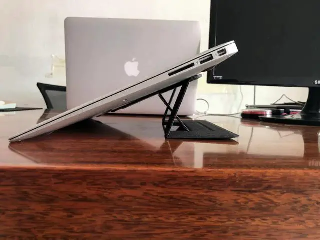Alt view image 3 of 7 - Invisible Laptop Stand Compatible for MacBook Pro/Air Foldable Notebook Stand Holder for Surface Laptop (11.6-15.6 inch) Adjustable Laptop Stand