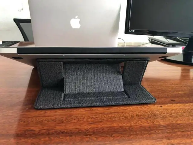 Alt view image 4 of 7 - Invisible Laptop Stand Compatible for MacBook Pro/Air Foldable Notebook Stand Holder for Surface Laptop (11.6-15.6 inch) Adjustable Laptop Stand