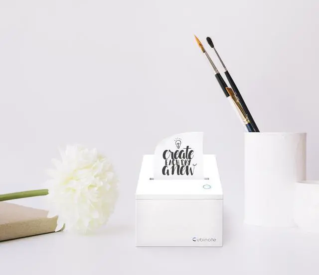 Alt view image 3 of 13 - Cubinote Pro Thermal Printer | Inkless Sticky Note Printer | Wi-Fi and Bluetooth Mode | Compatible With iPhone And Android - WHITE