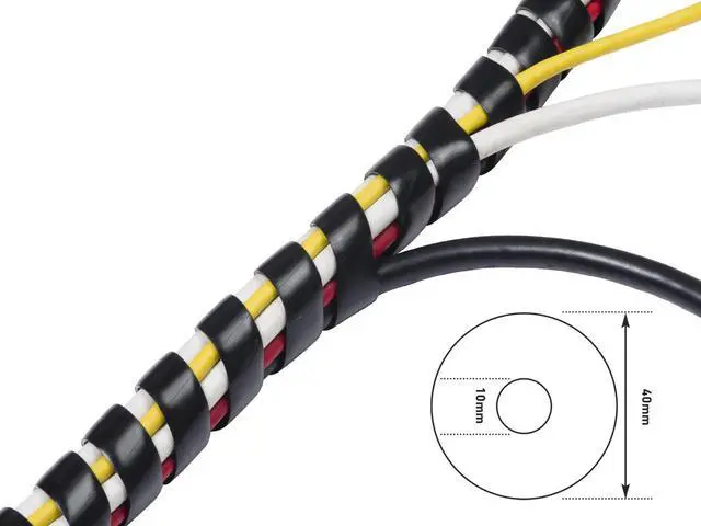 Alt view image 5 of 10 - D-Line Cable Tidy Wrap, 0.25" - 2" Diameter X 98" Long, Black CTW25B