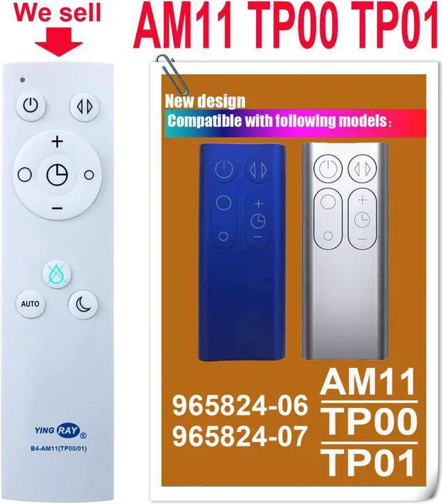 Main image of B4-AM11(TP00/01) Replacement Remote Control for Dyson AM11 Pure Cool Tower Purifier Fan