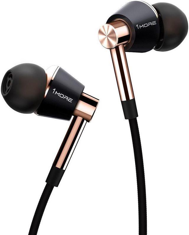  1MORE Triple Driver In-Ear Earphones Hi-Res Headphones with  High Resolution, Bass Driven Sound, MEMS Mic, In-Line Remote, High Fidelity  for Smartphones/PC/Tablet - Gold : Electronics