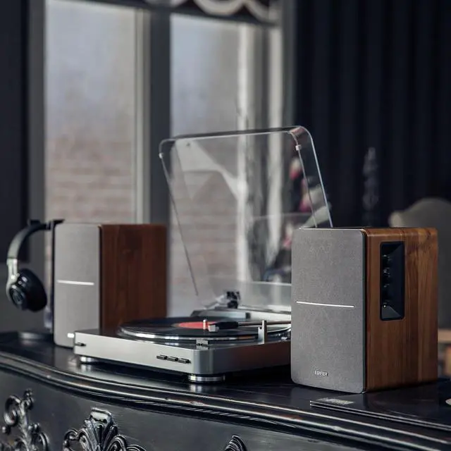 Alt view image 8 of 8 - Edifier R1280T Powered Bookshelf Speakers,Wooden Enclosure - 42 Watts RMS