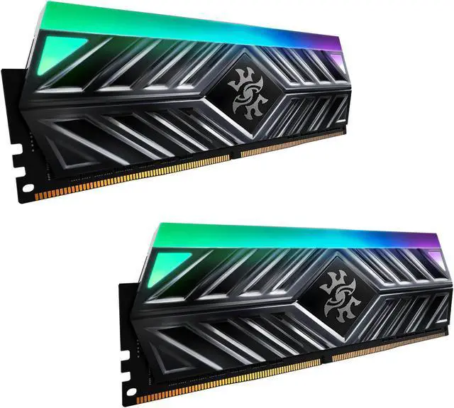 Alt view image 2 of 9 - XPG SPECTRIX D41 RGB Desktop Memory: 16GB (2x8GB) DDR4 3200MHz CL16 Tungsten