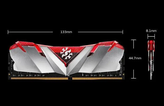 Alt view image 6 of 9 - XPG GAMMIX D30 Desktop Memory: 16GB (2x8GB) DDR4 3200MHz CL16-20-20 | UDIMM Red - 2PK | RAM Upgrade | Intel X299 Compatible