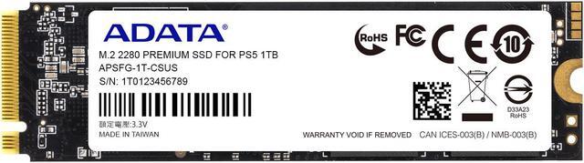 Alt view image 5 of 9 - ADATA PREMIUM SSD FOR PS5 1TB PCIe Gen4 x4 M.2 2280 Internal Solid State Drive | White SSD | Ideal for Gaming | PS5 Compatible - Innogrit IG5236 | Up to 7400MBps - 1PK