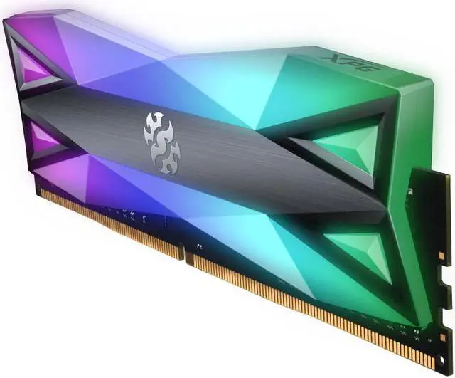 Alt view image 2 of 7 - XPG SPECTRIX D60G RGB Desktop Memory 32GB (2x16GB) DDR4 3600MHz CL16 GREY