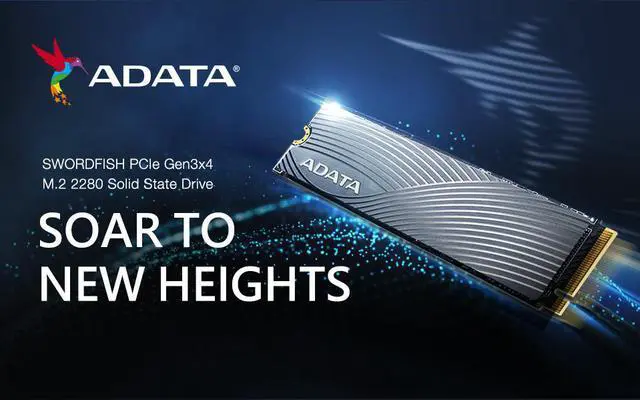 Alt view image 8 of 7 - ADATA Swordfish 1TB PCIe Gen3x4 M.2 2280, 3D-NAND Internal Solid State Drive