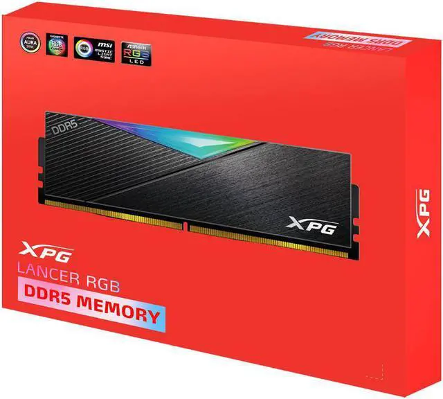 Alt view image 9 of 10 - XPG LANCER RGB DDR5 Desktop Memory: 32GB (2x16GB) 6000 MHz CL40-40-40 | RGB w/ Black Heatsink Intel XMP 3.0 Compatible