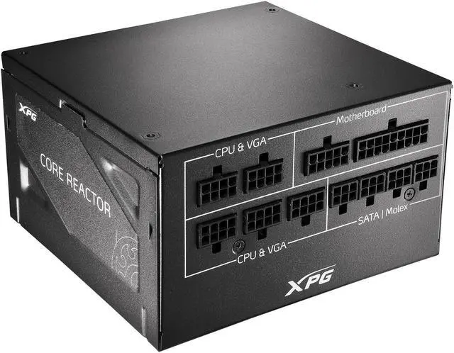 Alt view image 7 of 14 - XPG CORE REACTOR COREREACTOR850G-BKCUS 850W Power Supply - Internal - 850 W - 1 Fan(s) - 90% Efficiency