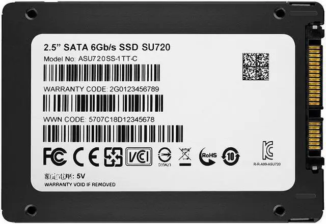Alt view image 9 of 9 - ADATA Ultimate Series: SU720 1TB Internal SATA III 3D NAND 2.5" Solid State Drive