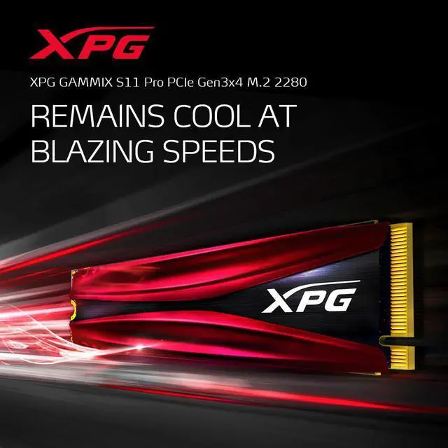 Alt view image 6 of 8 - XPG GAMMIX Gaming SSD S11 Pro Series: 1TB Internal PCIe Gen3x4 M.2 2280 (NVMe)