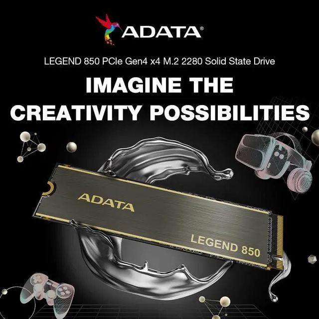 Alt view image 8 of 8 - ADATA LEGEND 850 M.2 2280 2TB PCI-Express 4.0 x4 3D NAND Internal Solid State Drive (SSD) ALEG-850-2TCS