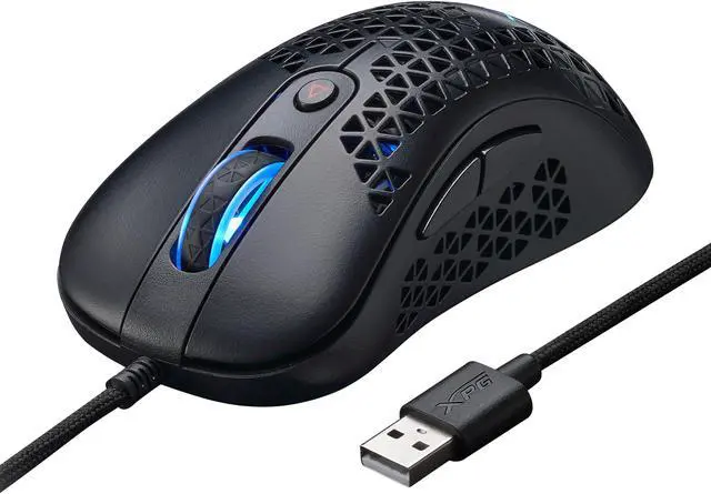 Alt view image 3 of 8 - XPG SLINGSHOT Wired Gaming Mouse - Black w/ RBG + Kailh Switches | USB-A Connection 1000Hz | 6 Programmable Buttons :Exoskeleton Design | PMW 3360 Sensor - 400-12000 DPI