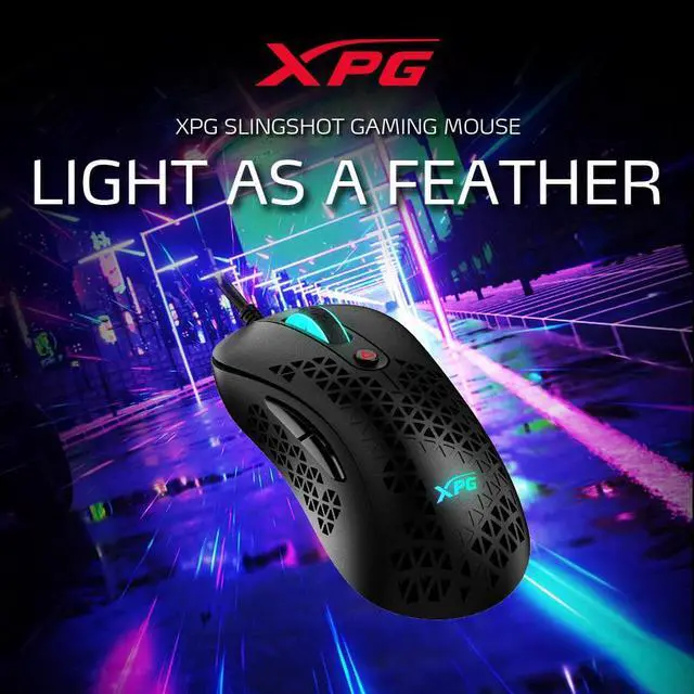 Alt view image 7 of 8 - XPG SLINGSHOT Wired Gaming Mouse - Black w/ RBG + Kailh Switches | USB-A Connection 1000Hz | 6 Programmable Buttons :Exoskeleton Design | PMW 3360 Sensor - 400-12000 DPI