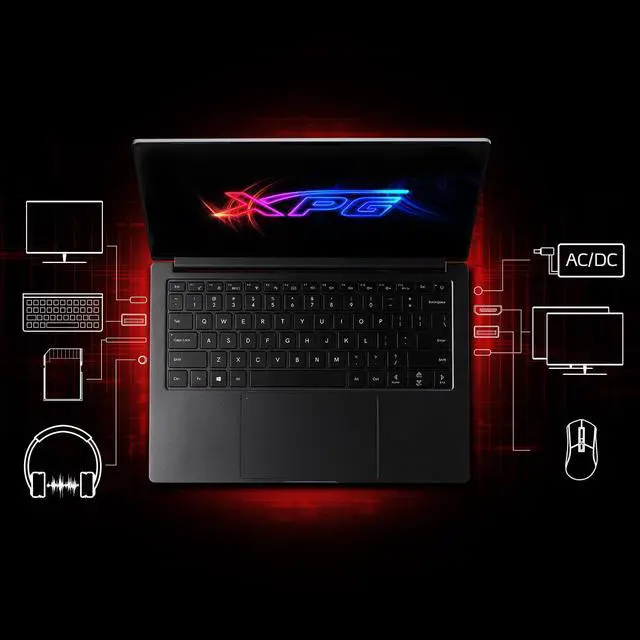 Alt view image 7 of 9 - XPG Xenia 14 - 14" Ultrabook | Intel i5-1135G7 | Intel Iris Xe Integrated Graphics | 512GB M.2 NVMe PCIe Gen4 SSD | 16GB 3200MHz DDR4 | 1200p Full HD IPS