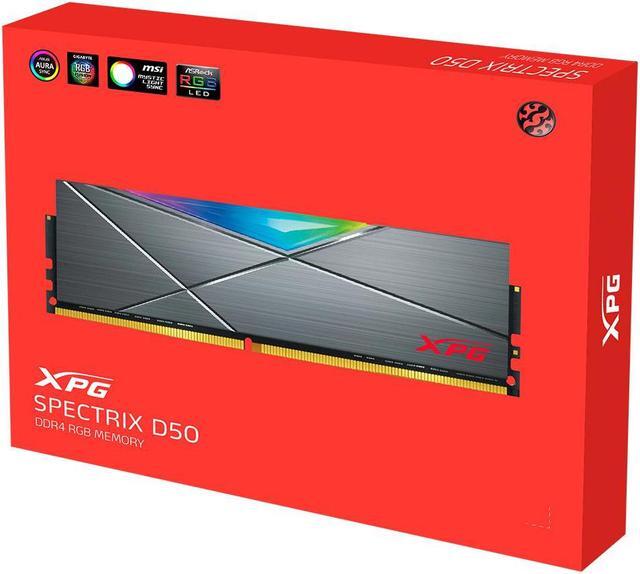 Alt view image 6 of 7 - XPG SPECTRIX D50 RGB Desktop Memory: 32GB (2x16GB) DDR4 3600MHz CL18 GREY