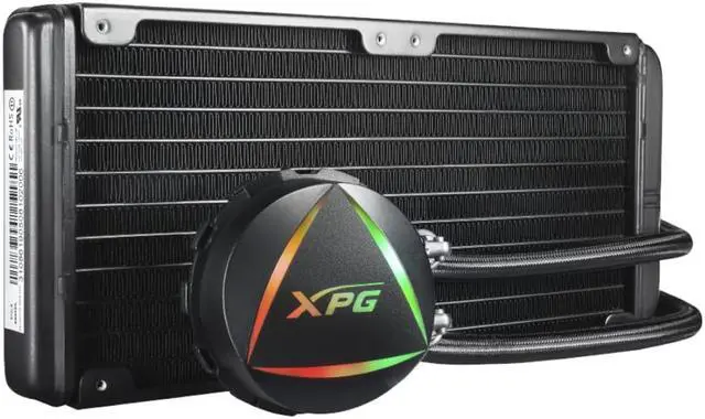 Alt view image 5 of 10 - XPG LEVANTE RGB Liquid CPU Cooler: 240mm Radiator 2 x 120mm Fans