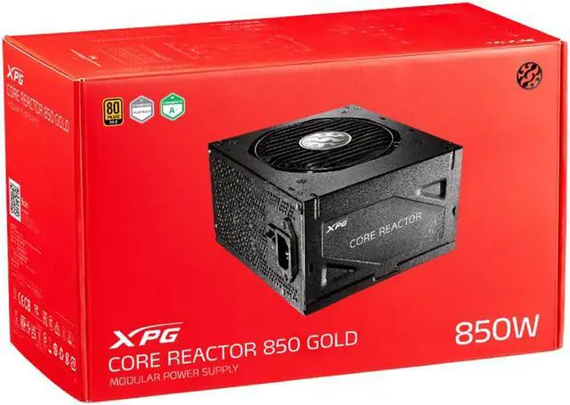 Alt view image 5 of 14 - XPG CORE REACTOR COREREACTOR850G-BKCUS 850W Power Supply - Internal - 850 W - 1 Fan(s) - 90% Efficiency