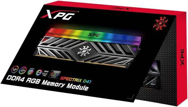 Alt view image 4 of 6 - XPG SPECTRIX D41 32GB (2 x 16GB) DDR4 3200 (PC4 25600) Desktop Memory Model AX4U3200316G16-DT41