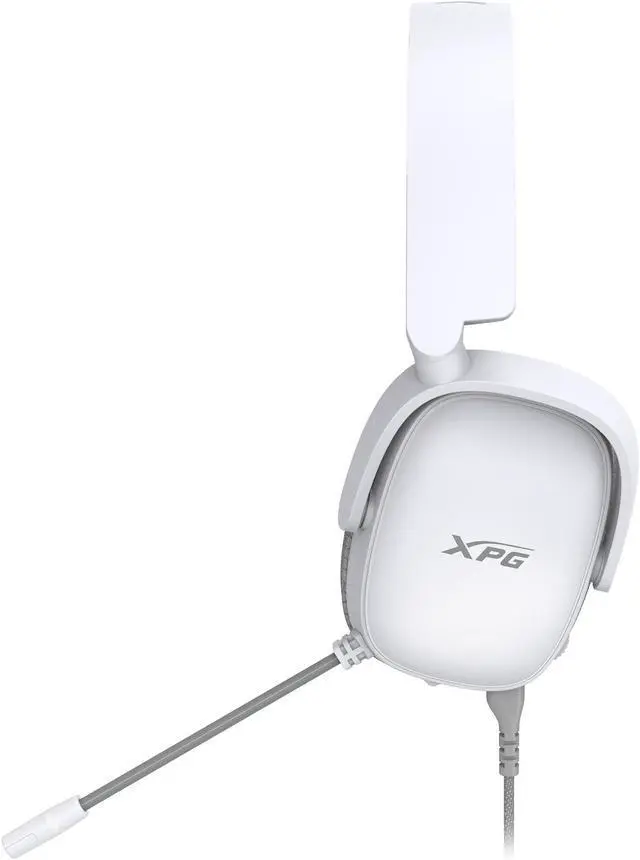 Alt view image 3 of 8 - XPG PRECOG S Wired Gaming Headset w/ Mic + Windows Sonic 3D Spatial Awareness | USB-C and 3.5mm Jack Connection | 50mm Driver - Clear and Crip Sound | Rotatable Ear Cups and Auto-Adust Headband White