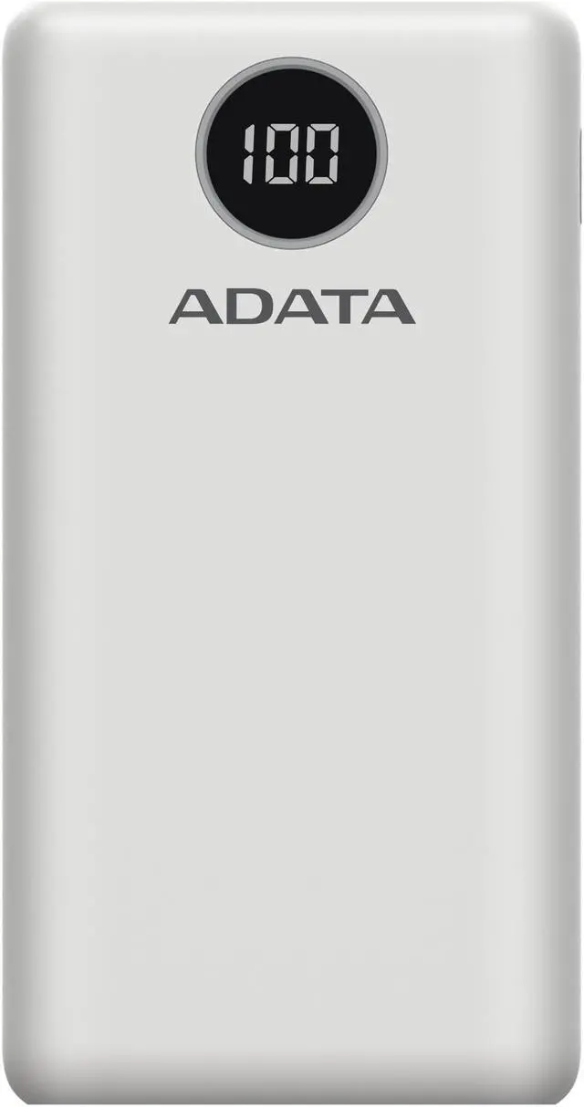 Alt view image 5 of 6 - ADATA P20000QCD Power Bank White - 20000mAh Battery | 2x USB-A - 1x USB-C Ports | Digital Display w/ Qualcomm QC 3.0 or USB PD 3.0 Tech | Multi-Level Circuit Protection