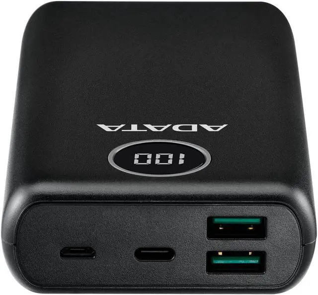 Alt view image 3 of 6 - ADATA P20000QCD Power Bank Black - 20000mAh Battery | 2x USB-A - 1x USB-C Ports | Digital Display w/ Qualcomm QC 3.0 or USB PD 3.0 Tech | Multi-Level Circuit Protection