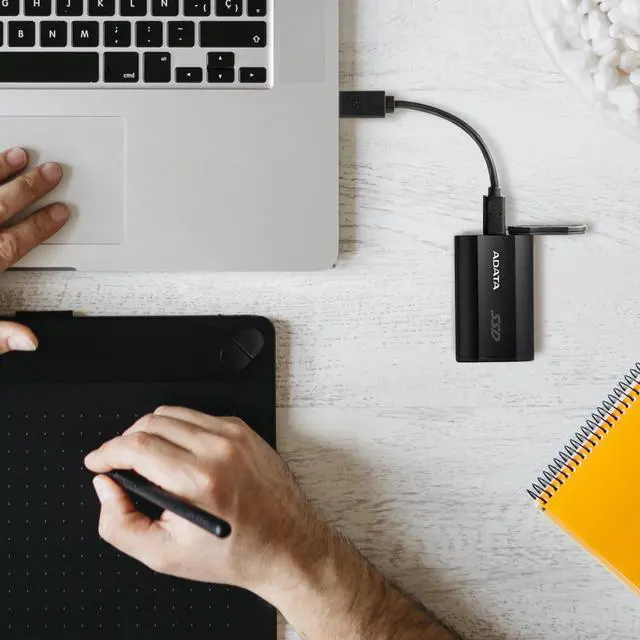 Alt view image 7 of 8 - ADATA SD810 2000G IP68 Water Resistance Up to 2000 MB/s USB 3.2 Gen 2 USB-C External Solid State Drive - Black for iphone 15/Pro/Max, Android (SD810-2000G-CBK)