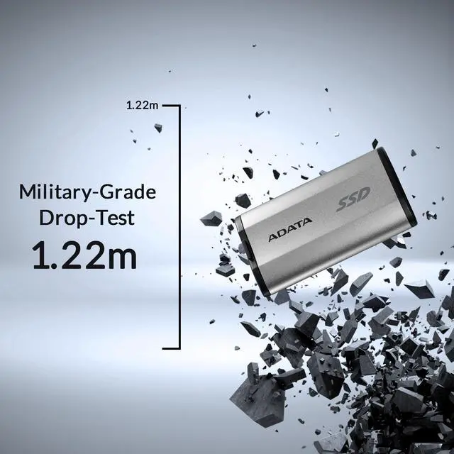 Alt view image 6 of 8 - ADATA SD810 2000G IP68 Water Resistance Up to 2000 MB/s USB 3.2 Gen 2 USB-C External Solid State Drive - Black for iphone 15/Pro/Max, Android (SD810-2000G-CBK)