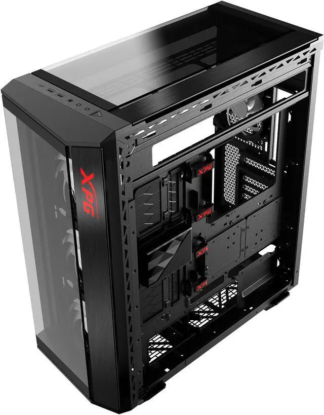 Alt view image 3 of 4 - XPG Battlecruiser II Mid-Tower ATX PC Gaming Case: Exoskeleton-Driven, Aesthetics, Efficient Airflow, 420mm Radiator, GPU Holder, Cable Management, XPG Prime Box, Black (BATTLECRUISERIIPST-BKCWW )