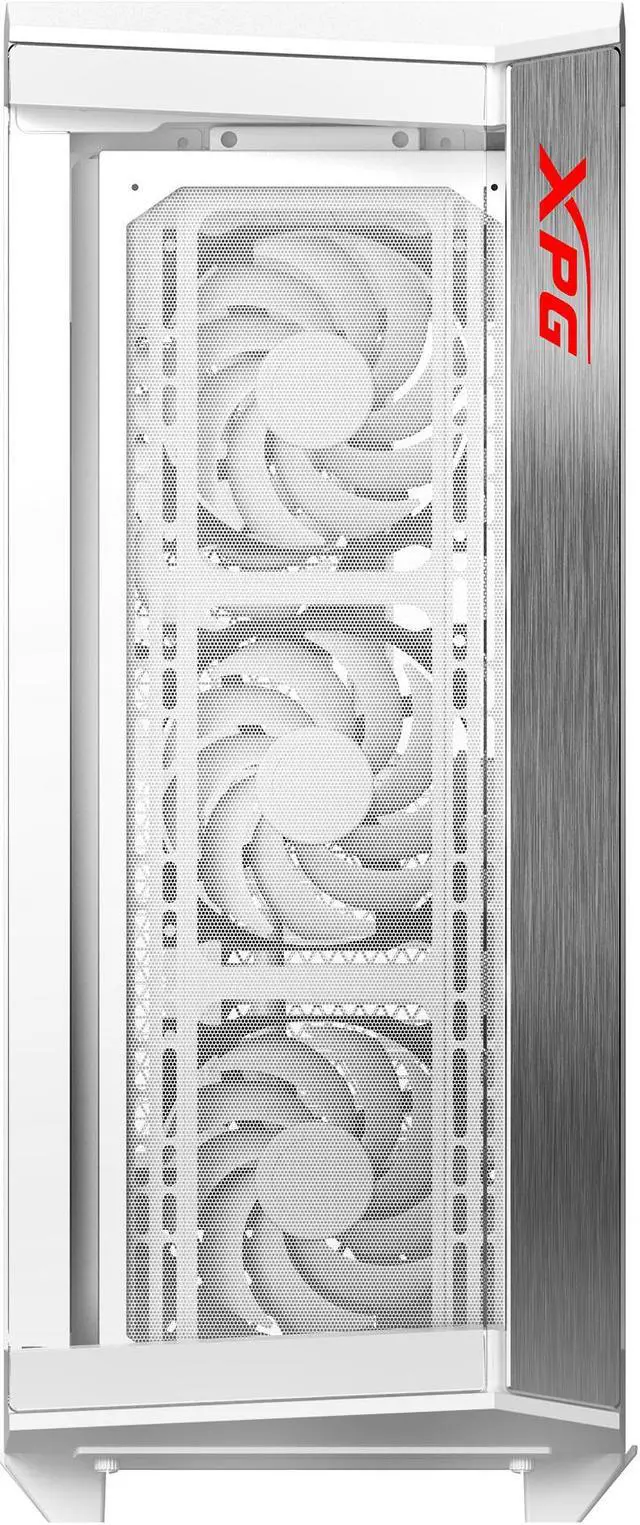 Alt view image 2 of 11 - XPG Battlecruiser II Mid-Tower ATX PC Gaming Case: Exoskeleton-Driven, Futuristic Aesthetics, Efficient Airflow, 420mm Radiator Support, GPU Holder, Cable Management, White (BATTLECRUISERIIST-WHCWW )