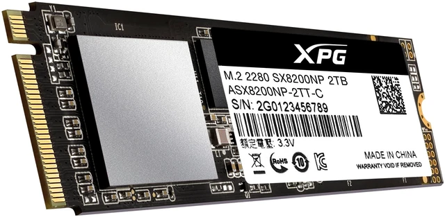 Alt view image 3 of 19 - XPG SX8200 Pro Series: 2TB Internal Solid State Drive PCIe Gen3x4 M.2 2280