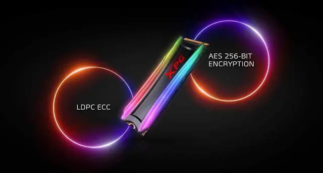 Alt view image 4 of 6 - XPG SPECTRIX S40G RGB M.2 2280 256GB PCI-Express 3.0 x4 3D TLC Internal Solid State Drive (SSD) AS40G-256GT-C