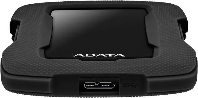 Alt view image 3 of 7 - ADATA Durable Series HD330: 2TB Black External USB 3.1 Portable Hard Drive Gaming Console Compatible