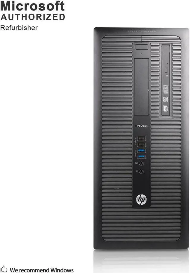 Alt view image 2 of 7 - Grade A HP ProDesk 600 G1 Tower PC, Intel Core I3-4130 3.4Ghz, 8G DDR3, 1T HDD, DVD, DP, 4K Support, WiFi, Bluetooth 4.0, Keyboard & Mouse, Windows 10 Pro 64 Bit-Multi-Language(EN/ES/FR)
