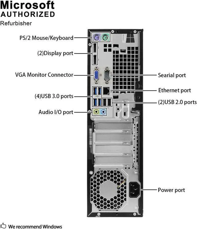 Alt view image 6 of 7 - Grade A HP ProDesk 600 G2 SFF PC, Intel Core I3-6100 3.7Ghz, 16G DDR4, 1T HDD, DVD, DP, 4K Support, WiFi, Bluetooth 4.0, Keyboard & Mouse, Windows 10 Pro 64 Bit-Multi-Language(EN/ES/FR)