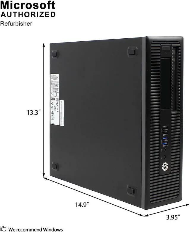 Alt view image 4 of 7 - Grade A HP ProDesk 600 G2 SFF PC, Intel Core I3-6100 3.7Ghz, 16G DDR4, 1T HDD, DVD, DP, 4K Support, WiFi, Bluetooth 4.0, Keyboard & Mouse, Windows 10 Pro 64 Bit-Multi-Language(EN/ES/FR)