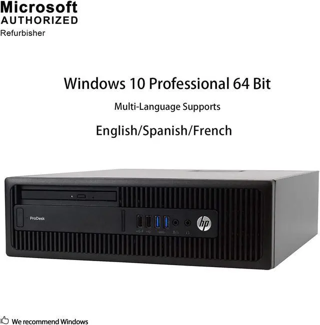 Alt view image 3 of 7 - Grade A HP ProDesk 600 G2 SFF PC, Intel Core I3-6100 3.7Ghz, 16G DDR4, 1T HDD, DVD, DP, 4K Support, WiFi, Bluetooth 4.0, Keyboard & Mouse, Windows 10 Pro 64 Bit-Multi-Language(EN/ES/FR)