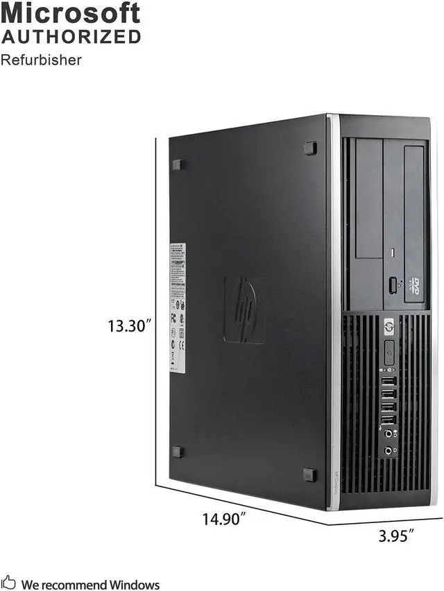 Alt view image 4 of 7 - Grade A HP Compaq Pro 6300 SFF PC, Intel Core I3-3220 3.3Ghz, 16G DDR3, 512G SSD, DVD, DP, VGA, WiFi, Bluetooth 4.0, Keyboard & Mouse, Windows 10 Pro 64 Bit-Multi-Language(EN/ES/FR)