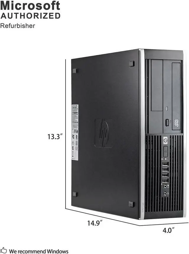 Alt view image 4 of 7 - Grade A HP Compaq Elite 8300 Small Form Factor PC, Intel Quad Core I5-3470 3.2Ghz, 8G DDR3, 500G HDD, DVDRW, DP, VGA, Keyboard & Mouse, Windows 10 Pro 64 Bit-Multi-Language(EN/ES/FR)