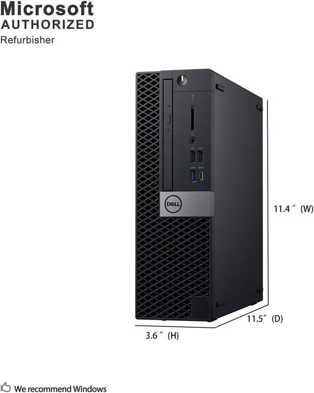 Alt view image 3 of 7 - Grade A Dell OptiPlex 7050 SFF PC, Intel Quad Core I7-7700 3.6Ghz, 32G DDR4, 1T SSD, DVDRW, DP, HDMI, 4K Support, WiFi, Bluetooth 4.0, Keyboard & Mouse, Windows 10 Pro 64 Bit-Multi-Language(EN/ES/FR)