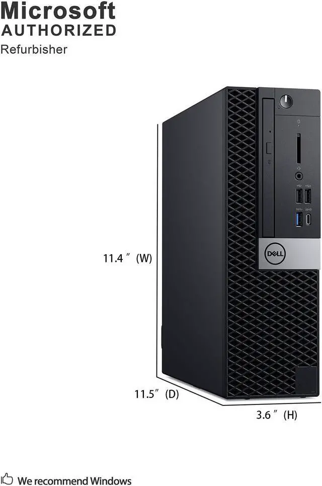 Alt view image 4 of 7 - Grade A Dell OptiPlex 7050 SFF PC, Intel Quad Core I7-7700 3.6Ghz, 32G DDR4, 1T SSD, DVDRW, DP, HDMI, 4K Support, WiFi, Bluetooth 4.0, Keyboard & Mouse, Windows 10 Pro 64 Bit-Multi-Language(EN/ES/FR)