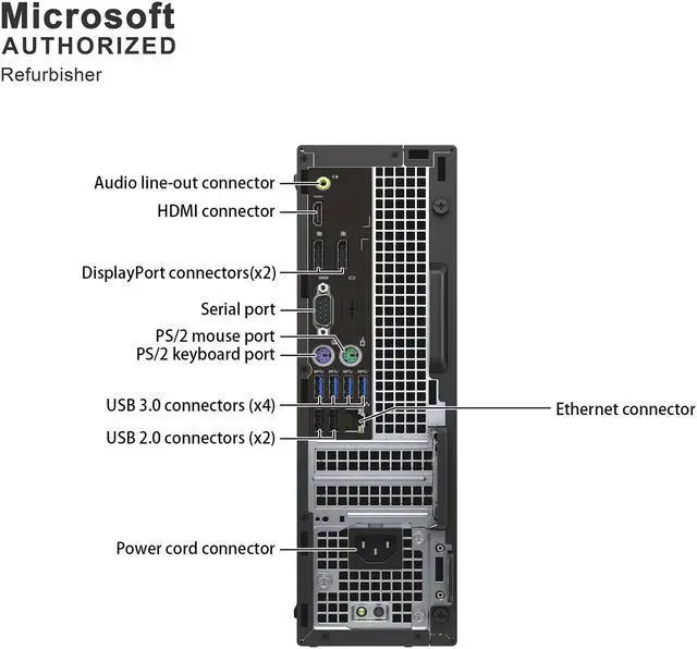 Alt view image 6 of 7 - Grade A Dell OptiPlex 7050 SFF PC, Intel Quad Core I7-7700 3.6Ghz, 32G DDR4, 1T SSD, DVDRW, DP, HDMI, 4K Support, WiFi, Bluetooth 4.0, Keyboard & Mouse, Windows 10 Pro 64 Bit-Multi-Language(EN/ES/FR)