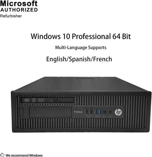 Alt view image 3 of 7 - Grade A HP ProDesk 600 G1 SFF PC, Intel Quad Core I5-4570 3.2Ghz, 16G DDR3, 1T HDD, DVD, DP, 4K Support, WiFi, Bluetooth 4.0, Keyboard & Mouse, Windows 10 Pro 64 Bit-Multi-Language(EN/ES/FR)