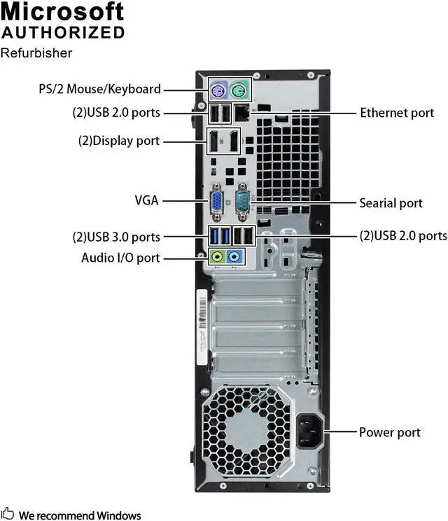 Alt view image 6 of 7 - Grade A HP ProDesk 600 G1 SFF PC, Intel Quad Core I5-4570 3.2Ghz, 16G DDR3, 1T HDD, DVD, DP, 4K Support, WiFi, Bluetooth 4.0, Keyboard & Mouse, Windows 10 Pro 64 Bit-Multi-Language(EN/ES/FR)