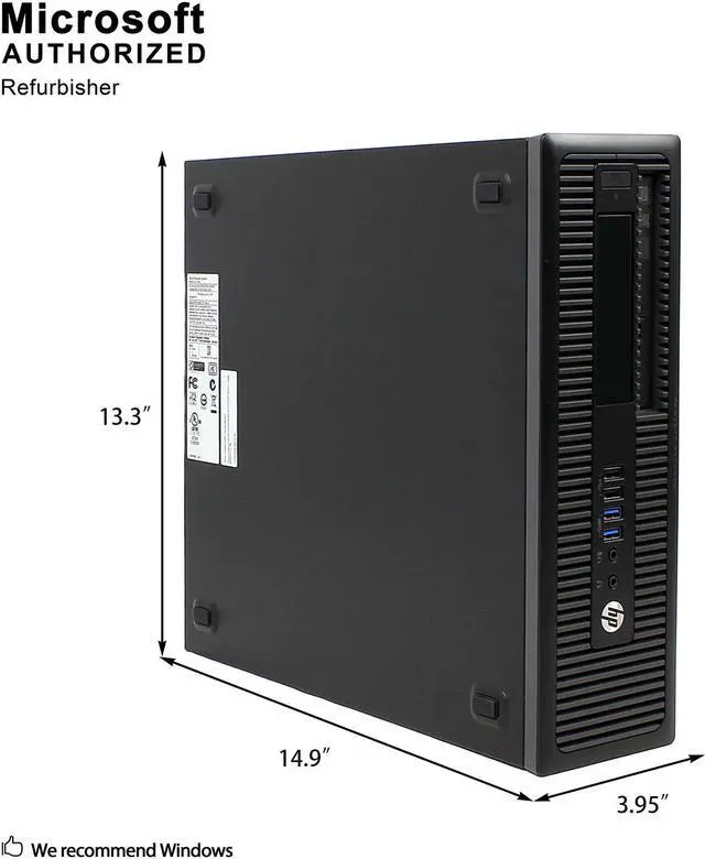 Alt view image 4 of 7 - Grade A HP ProDesk 600 G1 SFF PC, Intel Quad Core I5-4570 3.2Ghz, 16G DDR3, 1T HDD, DVD, DP, 4K Support, WiFi, Bluetooth 4.0, Keyboard & Mouse, Windows 10 Pro 64 Bit-Multi-Language(EN/ES/FR)