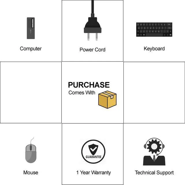 Alt view image 7 of 7 - HP EliteDesk 800 G2 Desktop Mini PC, Intel Quad Core I5-6500T 2.5Ghz, 16G DDR4, 240G SSD, DP, 4K Support, Keyboard & Mouse, Windows 10 Pro 64 Bit-Multi-Language(EN/ES/FR) (Grade A)
