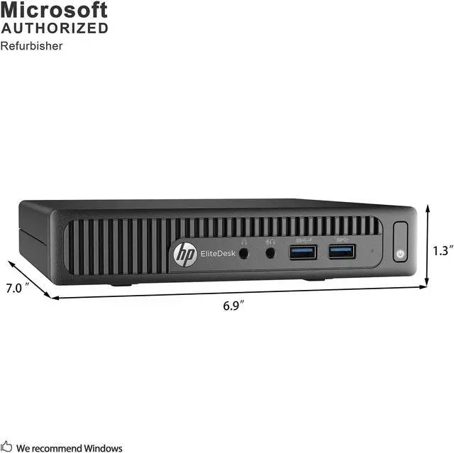 Alt view image 4 of 7 - Grade A HP EliteDesk 800 G1 Desktop Mini PC, Intel Quad Core I5-4590T 2.0Ghz, 8G DDR3, 256G SSD, DP, 4K Support, WiFi, Keyboard & Mouse, Windows 10 Pro 64 Bit-Multi-Language(EN/ES/FR)