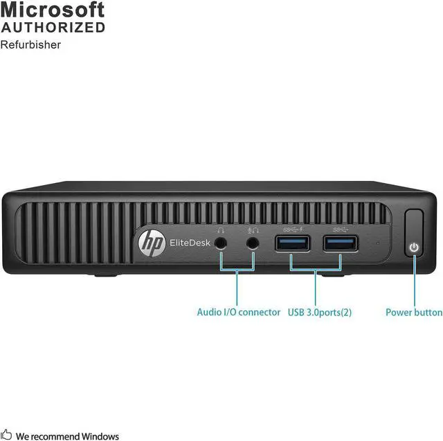 Alt view image 5 of 7 - Grade A HP EliteDesk 800 G1 Desktop Mini PC, Intel Quad Core I5-4590T 2.0Ghz, 8G DDR3, 256G SSD, DP, 4K Support, WiFi, Keyboard & Mouse, Windows 10 Pro 64 Bit-Multi-Language(EN/ES/FR)